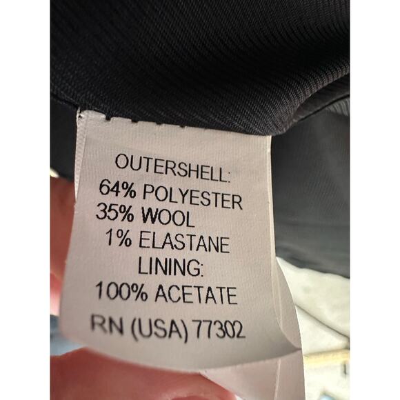 Zara Basic Black Wool Structured Zip Power Blazer Jacket Size M Corporatecore - Picture 5 of 10